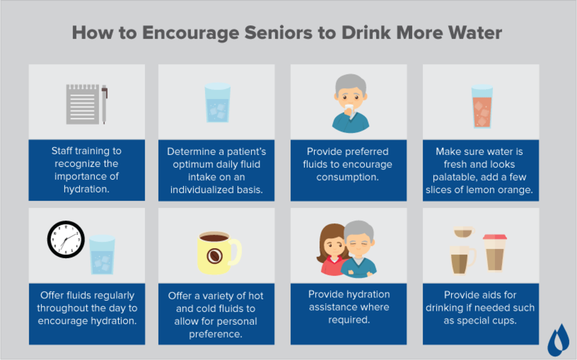 How to encourage seniors to drink more water